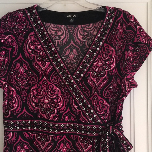 Cute Print Wrap Dress by Apt 9 - Size L - Picture 2 of 7